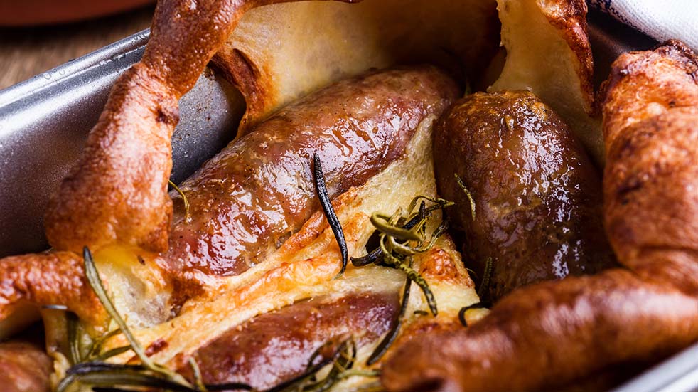 British Food and Drink Fortnight toad in the hole
